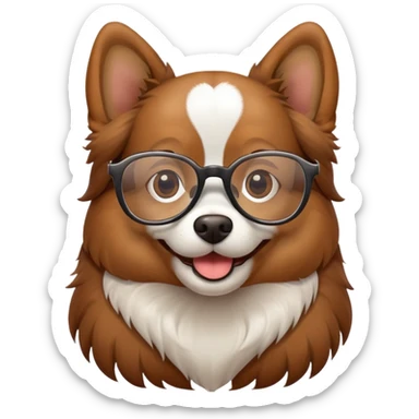 Hund mit Brille  sticker