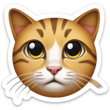 staring cat on cardboard scratcher sticker