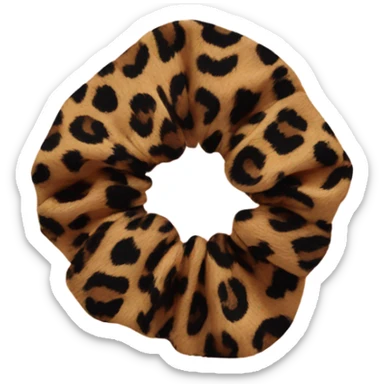 Leopard print scrunchie  sticker