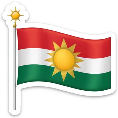 Kürdistan flag yatay sticker