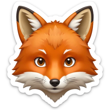 fox face sticker