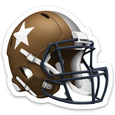 football helmet with star sticker