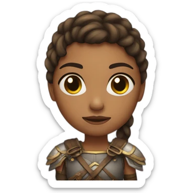 girl warrior sticker