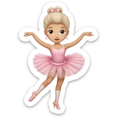 A cappuccino cup wearing a tutu and dancing gracefully like a ballerina sticker