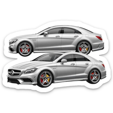 light silver cls63s 2016 sideways sticker