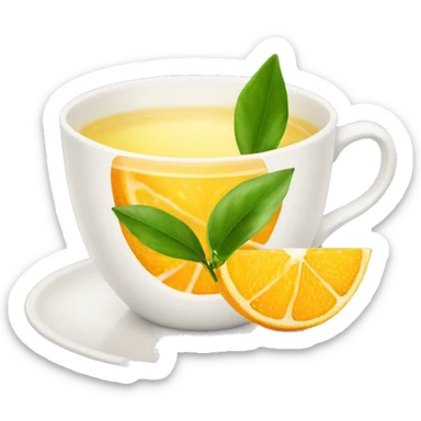 citrus tea in a cup sticker