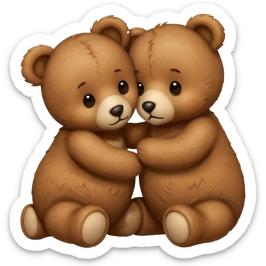 Teddy bears kissing  sticker