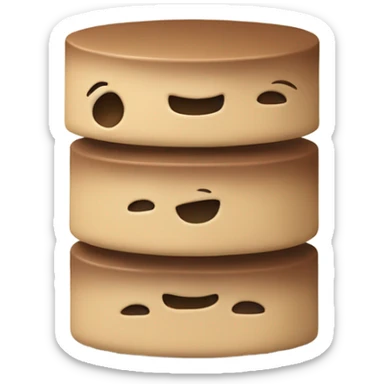 brown and beige stack of boo sticker