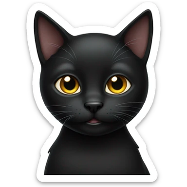 Black cat sticker