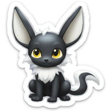 White Shiny Umbreon full body sticker