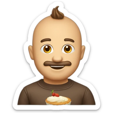 etchebest qui fait un gâteau sticker