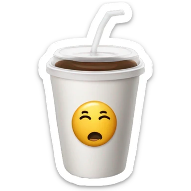 Coffee in a to go cup sticker