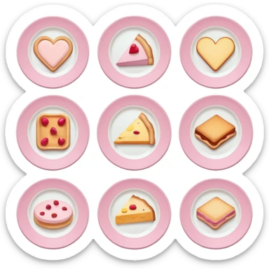 Make some plates of food, light pink tones, but you can use other colors sticker