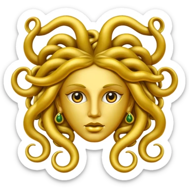 The Sicilian Medusa in gold sticker