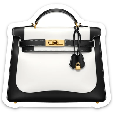 black and white kelly hermes bag sticker