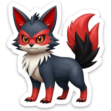Nargacuga-Zorua-Zangoose-Litten-Torracat-fusion-Fakemon-Pokémon-creature  sticker