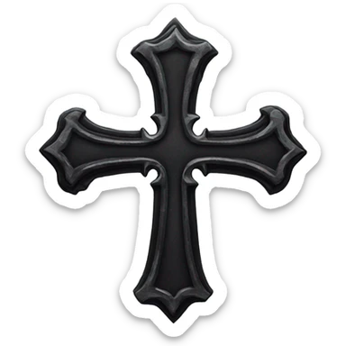 black goth cross  sticker