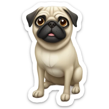 pug dog sticker