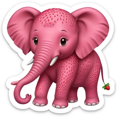 Hazme un elefante con piel de fresa sticker