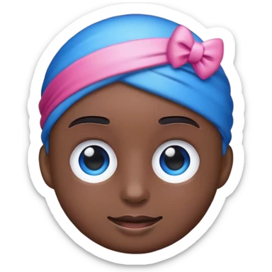 Mogging blue and pink emoji,blue emoji wearing metallic frame and pink emoji wearing black frame  sticker