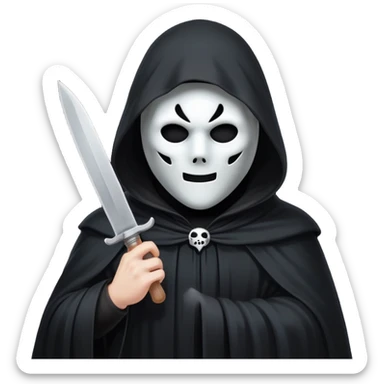 Ghost face in Scream sticker