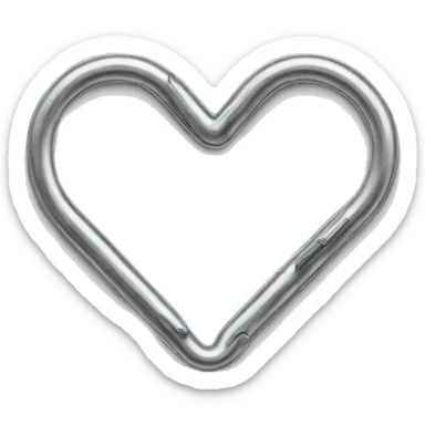 paper clip heart  sticker