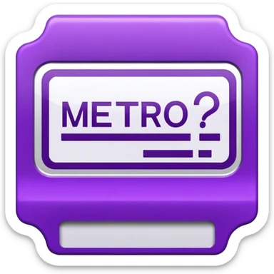 Parisien metro purple ticket  sticker