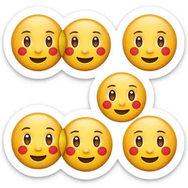 Emoji rond et jaune qui regarde à gauche sticker