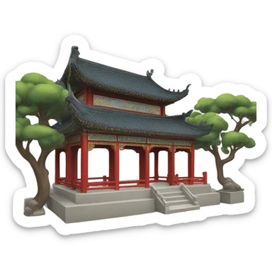 traditional Chinese architecture sticker