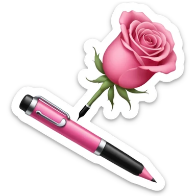 crée moi une liste avec un stylo en rose claire dégradé rose foncé sticker