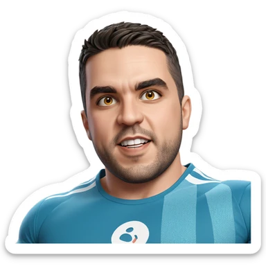 muscular male with short hair sticker