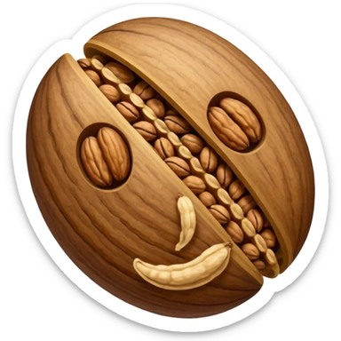 walnut seed of the tree of the genus Juglans sticker