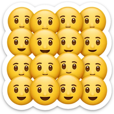 😂😮 mische die zwei emojis (von apple) so das bis auf dem mund alles so ist wie beim ersten und der mund ist wie der zweite, es sollen genau die selben gelben emojis sein keine menschen sticker