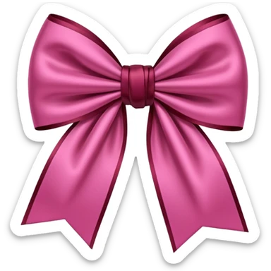 Dark Pink with maroon colour ribbon bow sticker