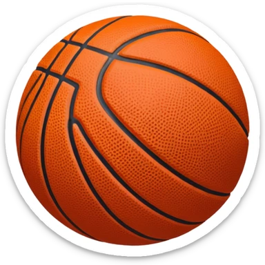red basketball ball  sticker