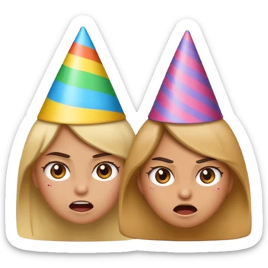 Make girl emoji who is angry with her bestie sticker
