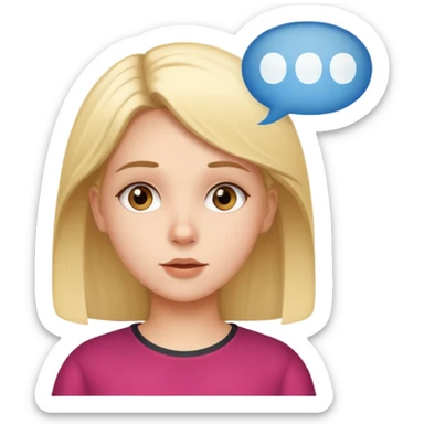 girl speaking german speech bubble sticker