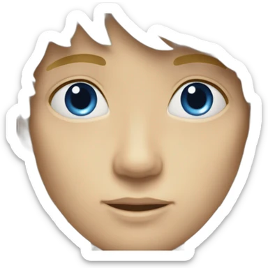 Garçon yeux bleus cheveux blond sticker