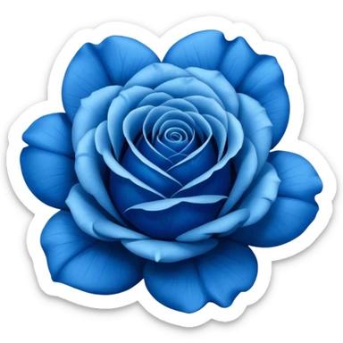 Blue rosee emoji sticker