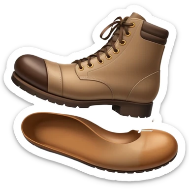 a full human leg with a sneakered foot pressing down on the ground. The shoe sole touches the floor, and directly beneath it a fresh shoe print is clearly visible. Rounded, glossy, smooth, soft shadows, white background.





 sticker