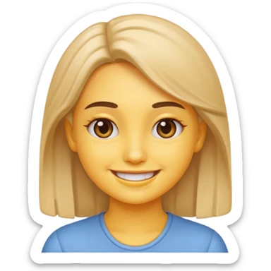 Neutral girl emoji pack  sticker