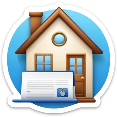 documents and personal license logo house sticker