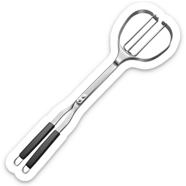 hinged metal grilling tongs sticker