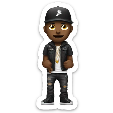 Rapper with a rocker  sticker