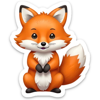 fox clapping sticker