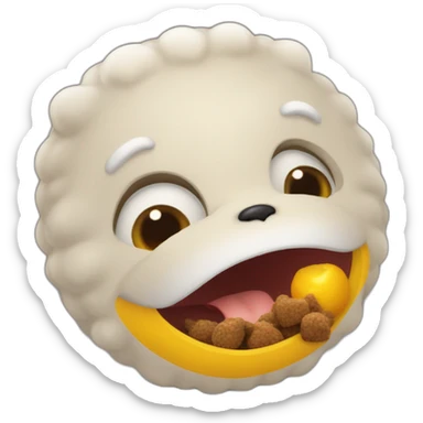 Un ourson qui mange du caca  sticker