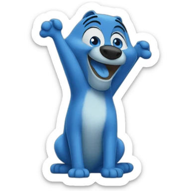 bluey saying hooray sticker