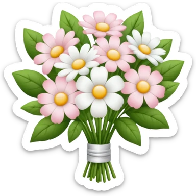 Light pink and white flower bouquet  sticker