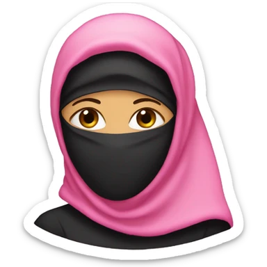 pink niqab sticker