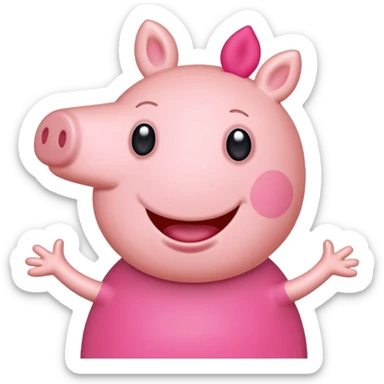 Peppa Pig de Lado  sticker